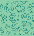 cat or dog paw seamless pattern - animal vector image vector image