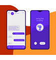 chat and messenger mobile app concept trendy flat vector image