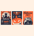 halloween party vintage brochures vector image