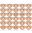 set of funny monkey emoticons vector image