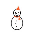 snowman icon design template isolated vector image vector image