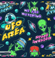 space invade colorful pattern seamless vector image vector image