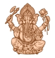 happy ganesh chaturthi hand drawn sketch vector image