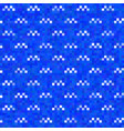 pixel waves on the sea with foam wings background vector image vector image