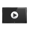tv screen with play button vector image vector image