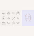 wedding logos hand drawn elegant delicate vector image