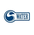 blue logo label for mineral water aqua icon vector image