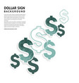 dollar signs design american currency vector image