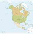 map north and central america vector image