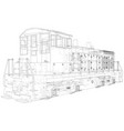 train engines eps10 format wire-frame vector image vector image