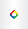 circle in square abstract color business logo vector image