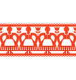 polish folk art cutout pattern with women vector image vector image