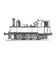 retro steam locomotive vector image vector image