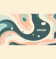 abstract vintage poster with hand drawn shapes vector image vector image