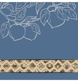 persimmon seamless pattern vector image vector image