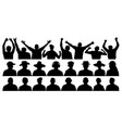 audience cinema theater face cheer anonymous head vector image