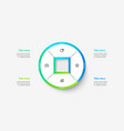 circle element is divided into 4 parts business vector image