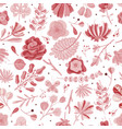 coral seamless pattern floral spring summer vector image