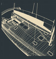 yacht hull drawings vector image vector image