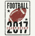 american football vintage grunge style poster vector image