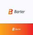 barter b logo vector image