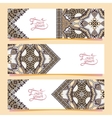 set of three horizontal banners with decorative vector image