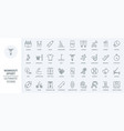 sports workout thin line icons set calculator vector image