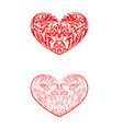 valentines hearts set vector image vector image