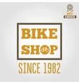vintage and modern bicycle shop logo badge vector image