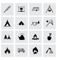 camping icon set vector image vector image