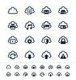 cloud computing icons vector image vector image