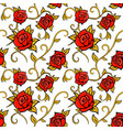 seamless pattern with roses vector image vector image