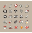 doodle cars icons set vector image vector image