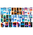 set brochure flyers and layout templates vector image vector image