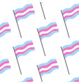 transgender flag lgbtq seamless doodle vector image