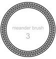 ancient meander pattern vector image vector image