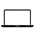 laptop computer silhouette vector image vector image