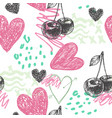 seamless artistic hand drawn pattern vector image vector image