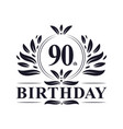 90 years birthday logo 90th celebration vector image