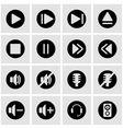 black sound icon set vector image