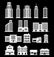 building set - white vector image vector image