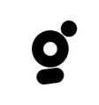 g logo minimalist design cor company icon letter vector image