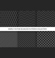 seamless dark geometric minimalistic patterns vector image
