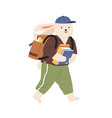 animalistic childish character or hare cub student vector image vector image