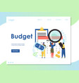 budget website landing page design template vector image