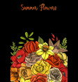 vintage floral composition vector image