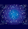 Xii constellations of zodiac ultraviolet vector image
