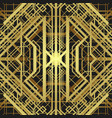 art deco style geometric frame border design gold vector image vector image