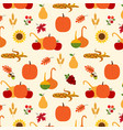 autumn harvest pattern vector image