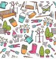 gardening seamless pattern vector image